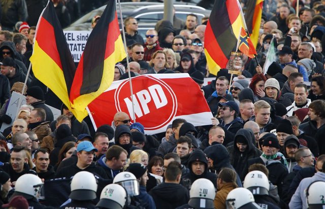 Partidarios del partido neonazi NPD en Alemania