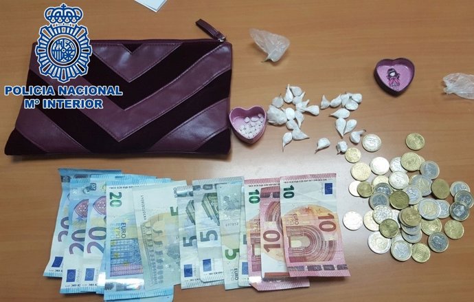 Droga y dinero incautado en una calle de Las Palmas de Gran Canaria 