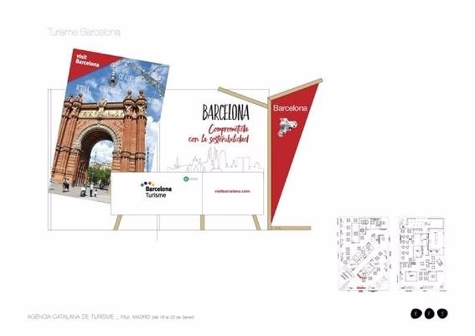 Folleto de promoción de Turismo de Barcelona