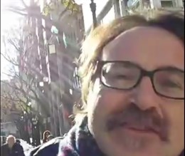 El concejal Giuseppe Grezzi en un momento de la grabación