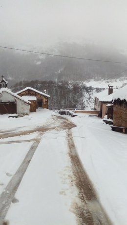 Temporal de nieve y frio en Somiedo