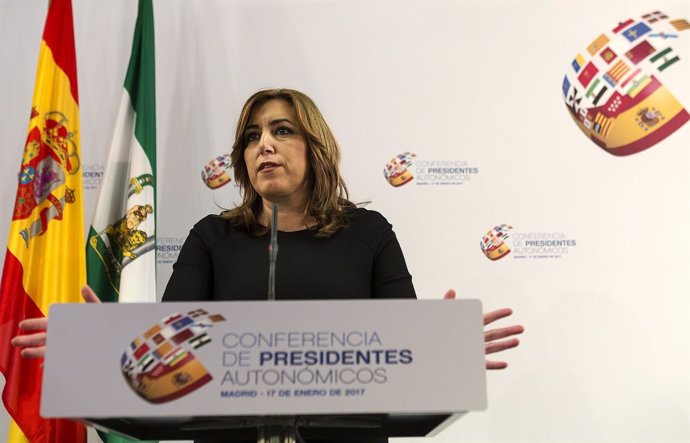 Susana Díaz, en la rueda de prensa posterior a la Conferencia de Presidentes