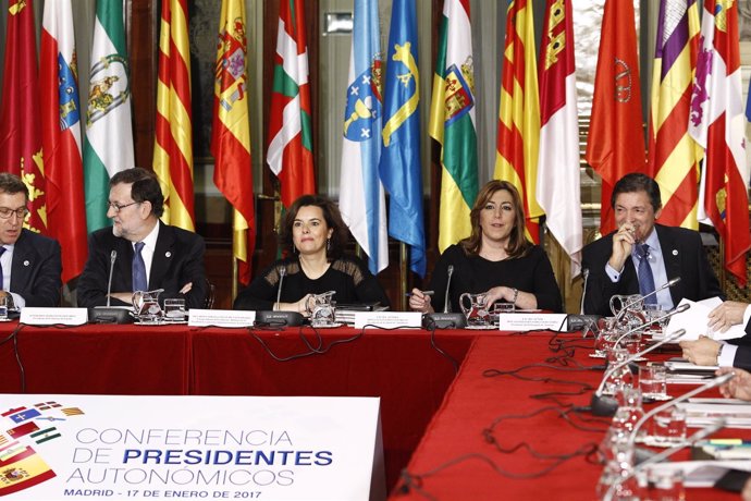 Feijóo, Rajoy, Santamaría, Susana Díaz y Javier Fernández