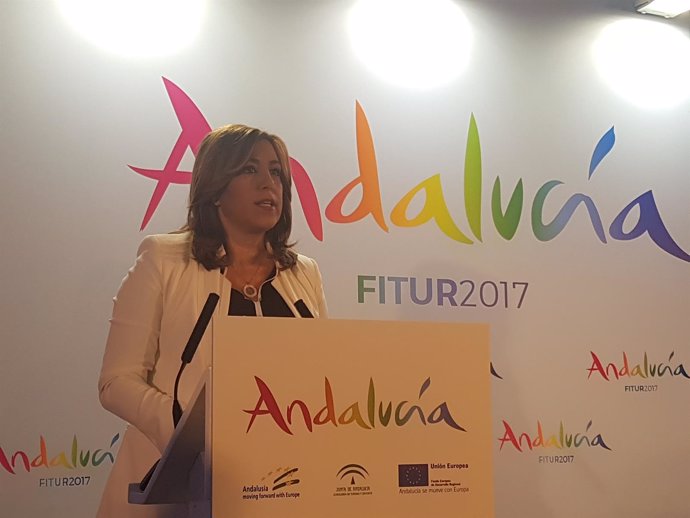 La presidenta de Andalucía, Susana Díaz, en Fitur