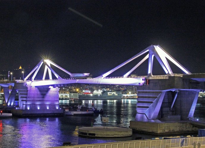 Puente Porta d'Europa del Puerto de Barcelona