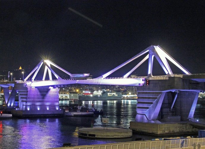 Puente Porta d'Europa del Puerto de Barcelona