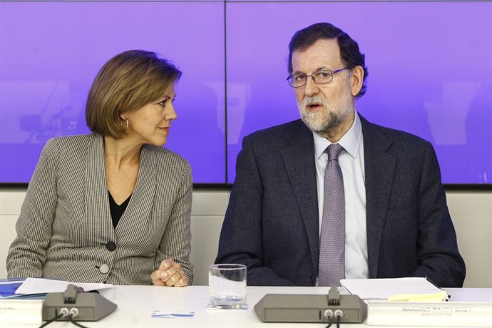 Cospedal y Rajoy en la reunión del Comité Ejecutivo Nacional del PP