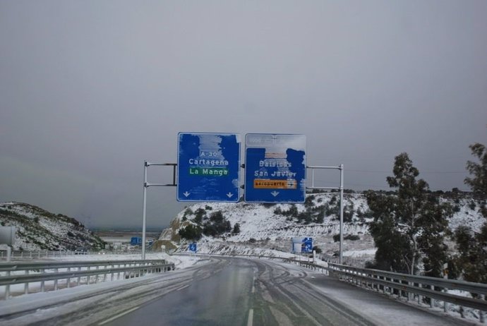 Nieve en Murcia, nevada, frío