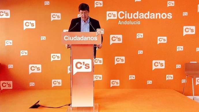 El presidente y portavoz de Ciudadanos Andalucía, Juan Marín