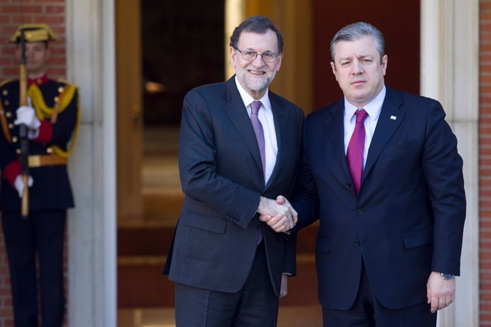 Rajoy con el primer ministro de Georgia