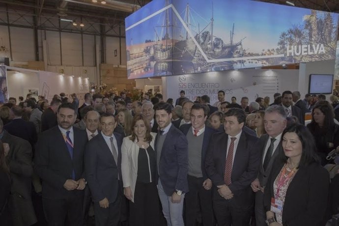 El presidente de la Diputación de Huelva, Ignacio Caraballo, en Fitur.