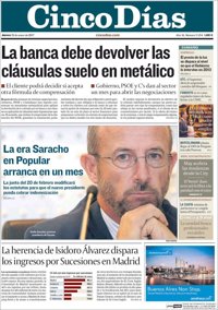 Las portadas de los periódicos económicos de hoy, jueves 19 de enero