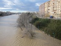 La punta máxima de la crecida ordinaria del Ebro llegará a Zaragoza a primera hora de la tarde