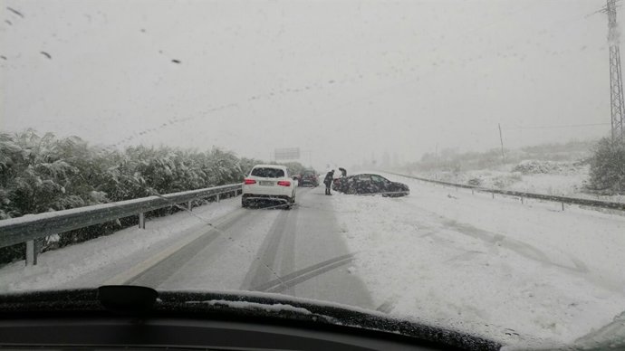 Imagen de la carretera RM-15, en el trayecto entre Mula y Caravaca