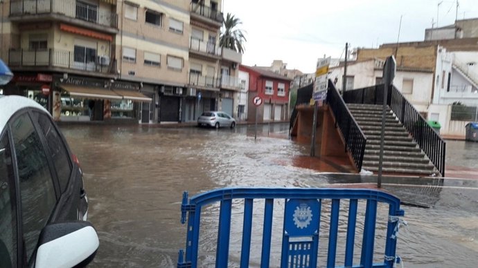 Rambla de Espinardo cortada, lluvias, temporal