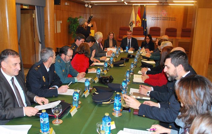 Reunión del Plan de convivencia y seguridad escolar en Galicia.