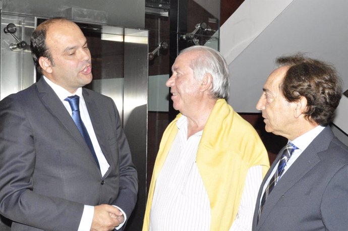 José Carlos Díez con Francisco Bono y Salvador Arenere