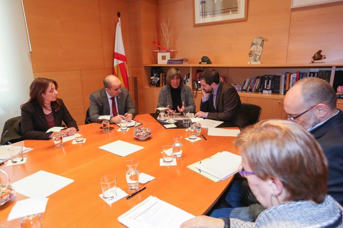 Comín en el Ayuntamiento de L'Hospitalet