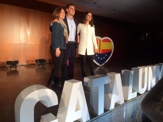 Albert Rivera, Inés Arrimadas y Carina Mejías, C's