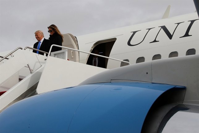 Trump y su familia llegan a Washington