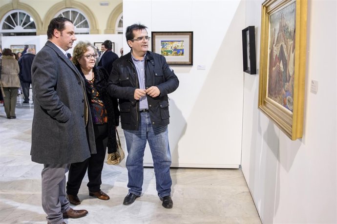 La viuda e hijos de 'Pituco' han participado en la inauguración de la muestra.