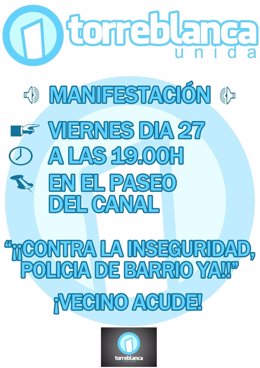 Cartel de la manifestación.