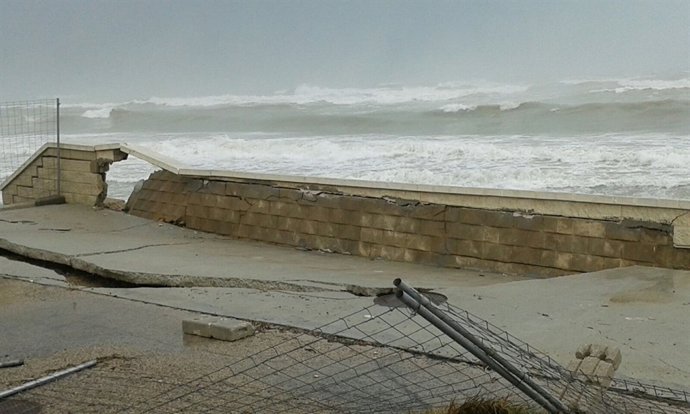 Estado de la zona de La Casbah tras el temporal