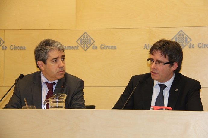  Francesc Homs y el alcalde de Girona, Carles Puigdemont