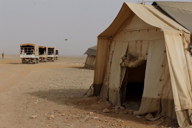 Campo de refugiados sirios en Rakban