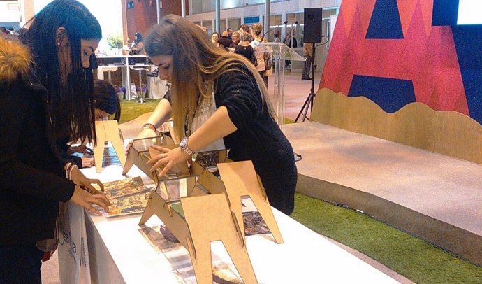 Una de las actividades en el stand de Aragón