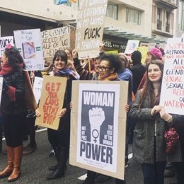 Manifestación en Barcelona contra Donald Trump