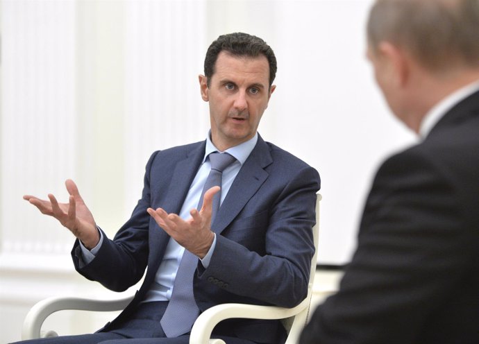 Al Assad en una reunión con Putin