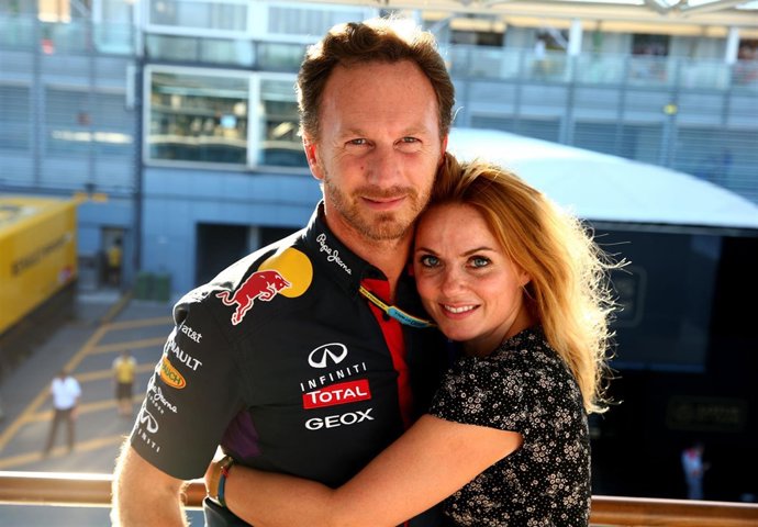 Christian Horner y Geri Halliwell/ Getty
