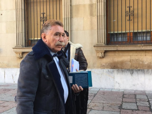 Marcos García Montes, a su llegada a la Audiencia de León. 