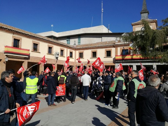 Concentración de trabajadores de Auto Periferia