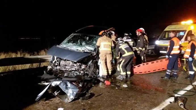 Accidente de tráfico en la N-232.