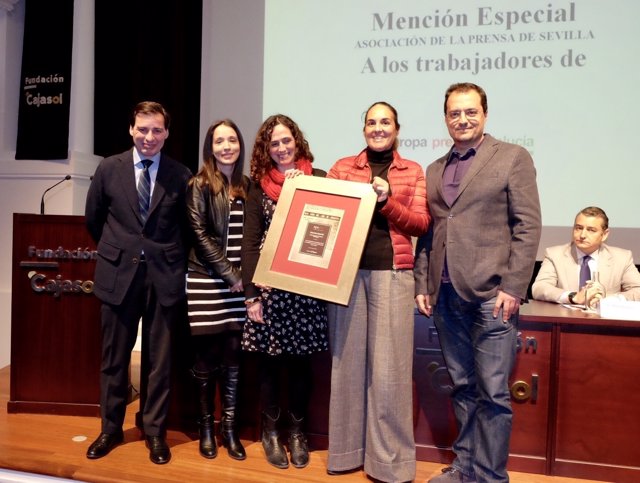 Una representación de Europa Press Andalucía recoge el reconocimiento