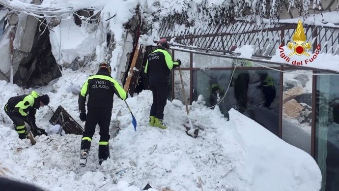 Rescate en el hotel Rigopiano (Italia)