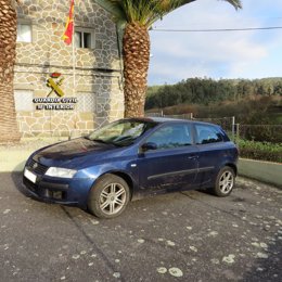 Vehículo recuperado en Cuntis tras ser sustraído en Asturias.