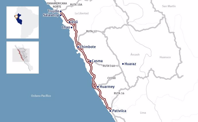 Autopista que OHL explota en Perú