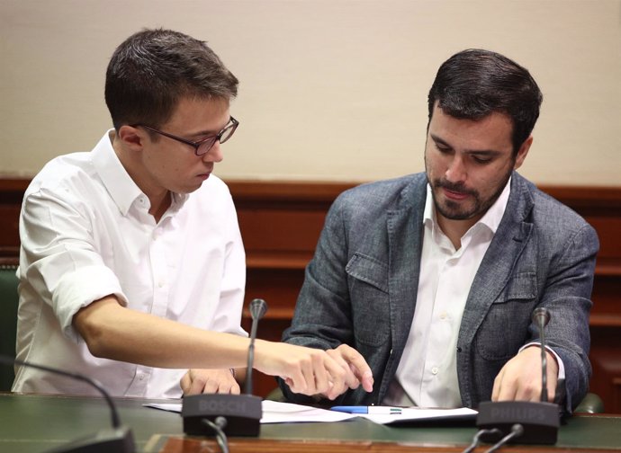 Errejón y Alberto Garzón en el Congreso