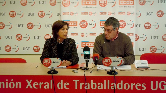 Rueda de prensa de CC.OO. Y UGT