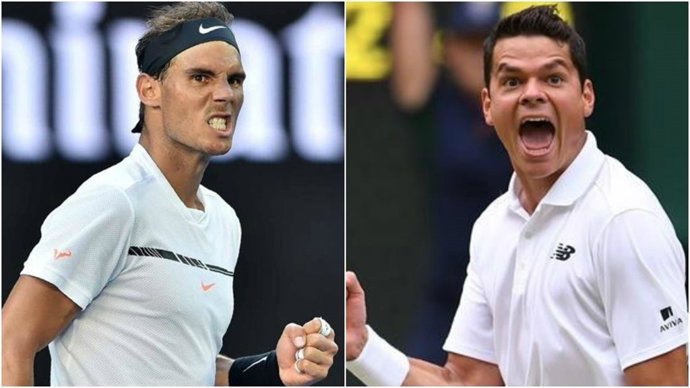 Rafa Nadal y Milos Raonic