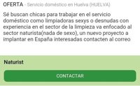 Investigan un anuncio en el que buscan "limpiadoras sexys o desnudas" para Huelva