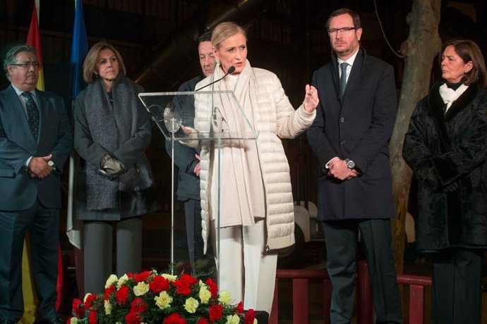Zoido, Cospedal, Maroto y Cifuentes en el acto en memoria de Gregorio Ordóñez