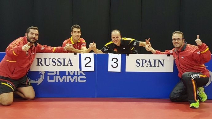 España vence a Rusia en tenis de mesa