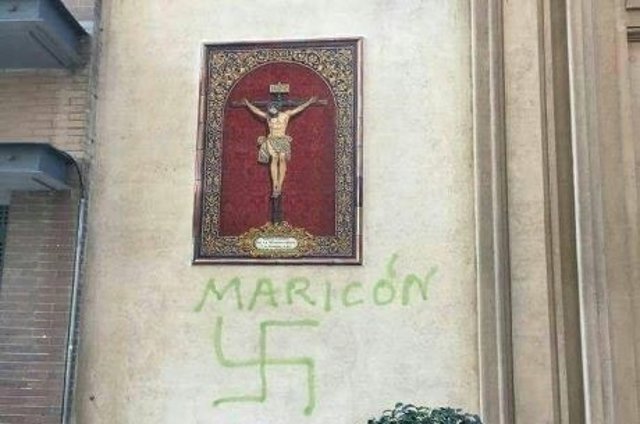 Pintada en la Iglesia de la Misericordia