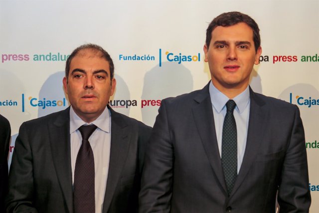 Albert Rivera presenta a Lorenzo Amor en los Desayunos de Europa Press Andalucía