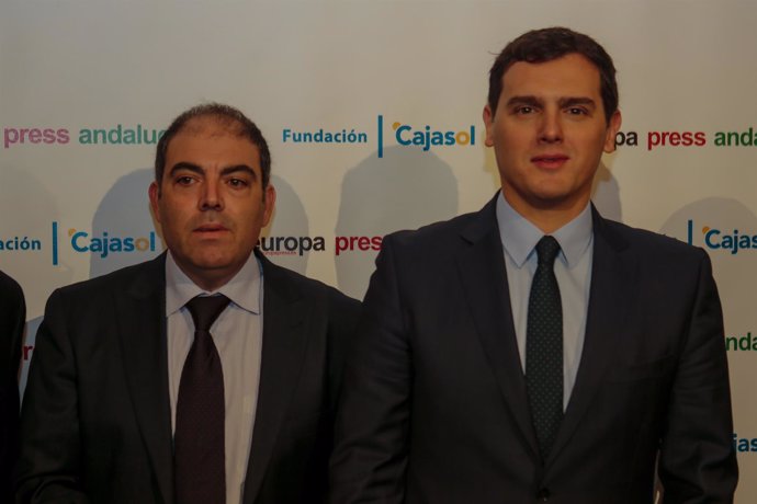 El presidente de ATA, Lorenzo Amor, y el presidente de Ciudadanos, Albert Rivera