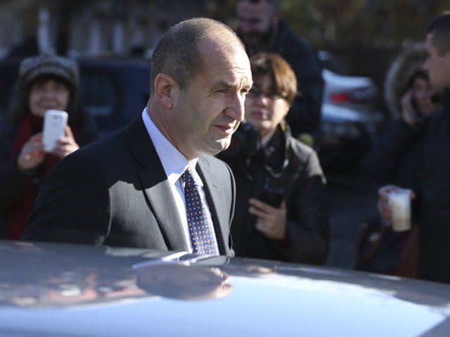El candidato presidencial Rumen Radev